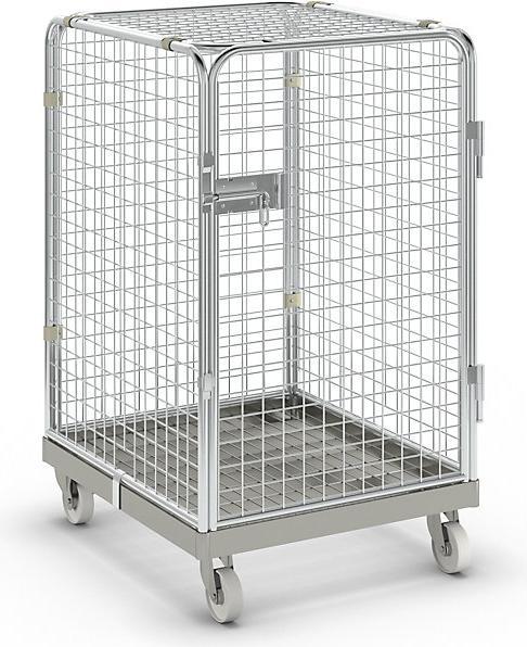 Actual product image kaiserkraft Anti-theft container with steel rolling plate (500 kg)