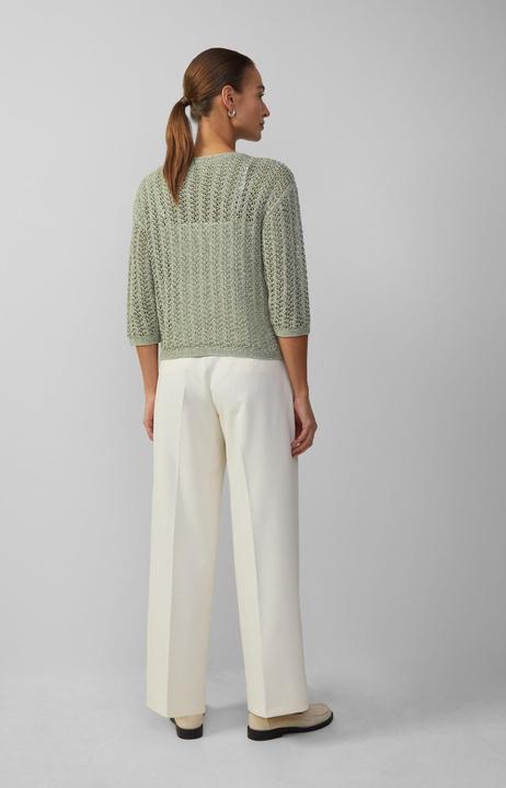 Produktbild s.Oliver Strickpullover Semitransparenter Pullover aus Ajourstrick mit Pailletten (L)