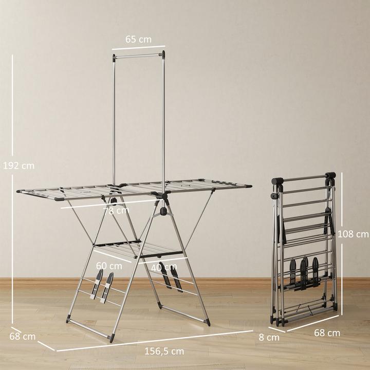 Produktbild Homcom Wäscheständer Edelstahl