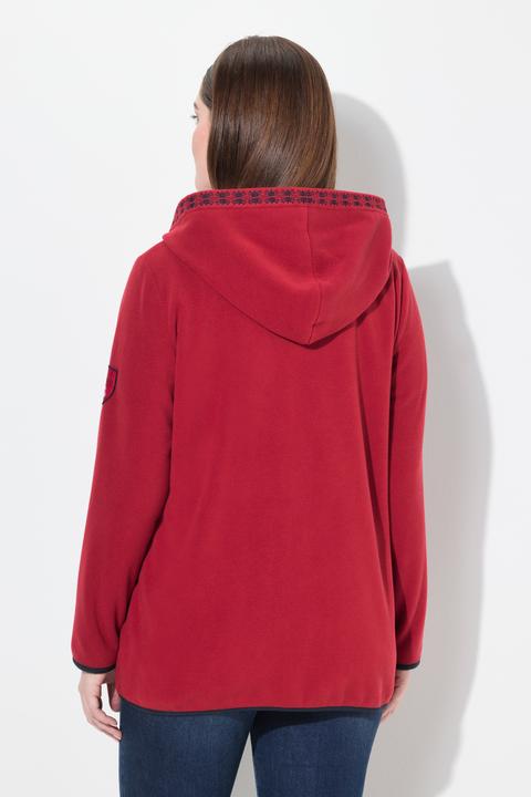 Produktbild Ulla Popken Trachten-Fleecejacke, Kapuze, Zierstickerei, Langarm (46, 48)