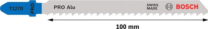 Image du produit Bosch Professional Zubehör Lame de scie sauteuse PRO Alu T127D, 100 mm, 5 pcs.