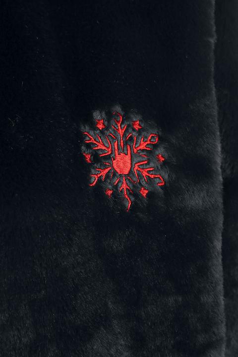 Image du produit Urban Classics Flauschiger Kapuzenpullover mit Rockhand-Stickerei (L)