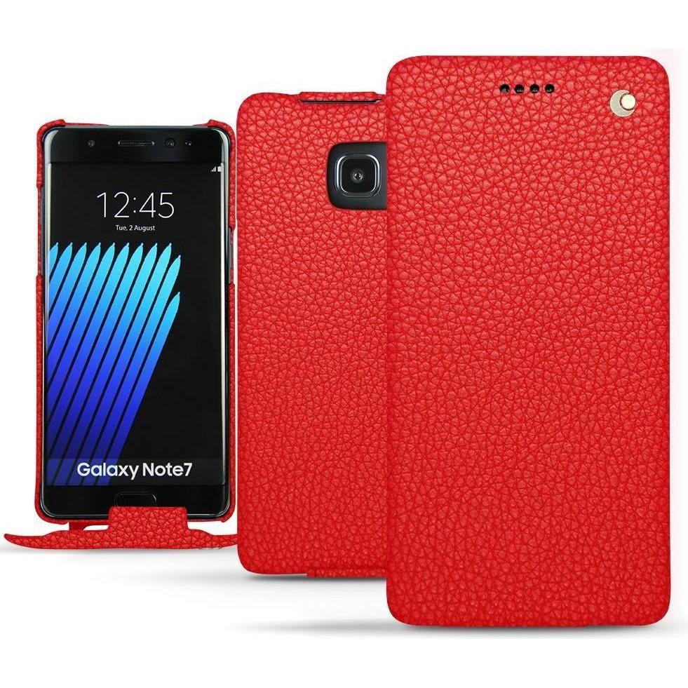 Thumbnail - Noreve Lederschutzhülle vertikal (Samsung Galaxy Note 7), Smartphone Hülle, Rot