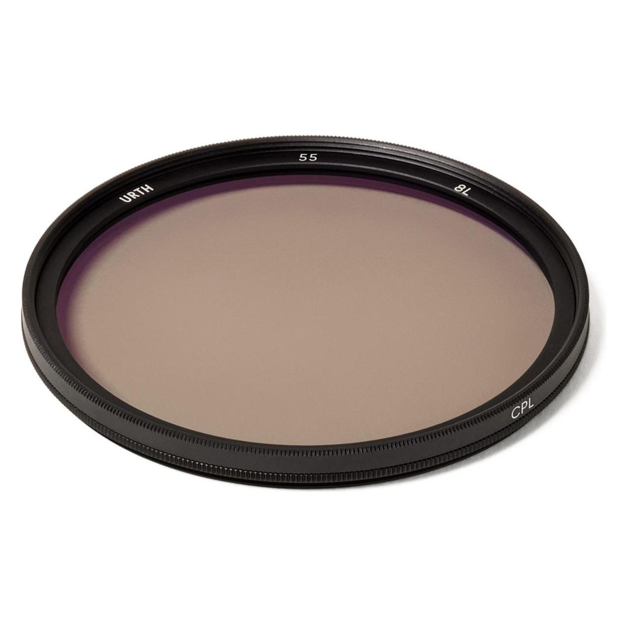 Urth 55mm Circular Polarizing (Cpl) Objektivfilter (55 mm, Polarisationsfilter), Objektivfilter, Schwarz