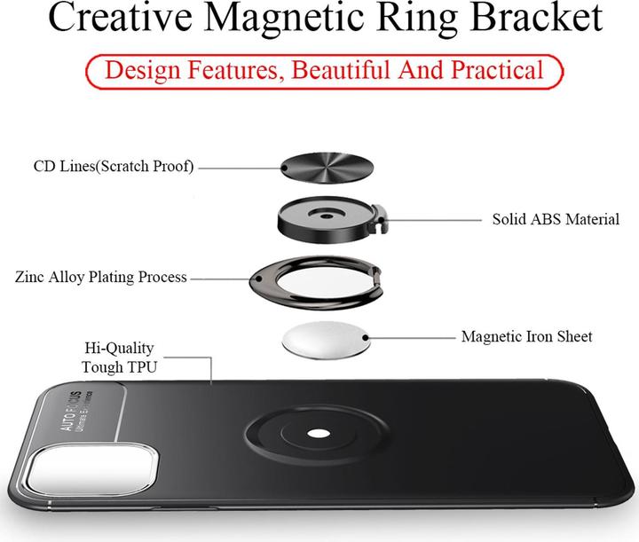 Produktbild Nalia Matte Ring Silikon Hülle (Apple iPhone 11 Pro Max)