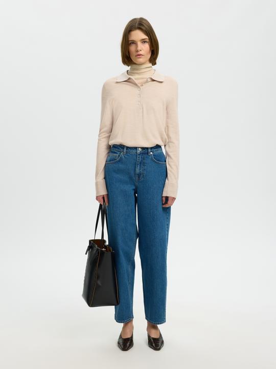 Produktbild Selected Slfthea Ls Knit Merino Collar Neck Noos (M)