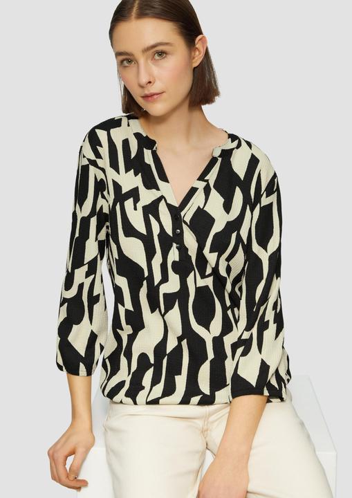 Produktbild S.Oliver T-Shirt Strukturiertes Blusenshirt mit All-over-Print (38)