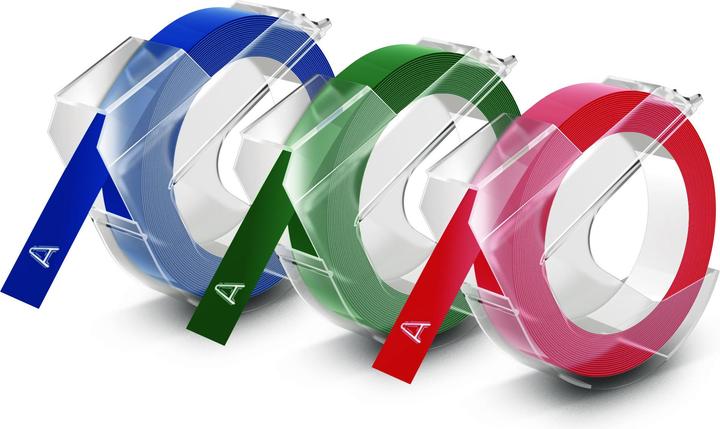 Immagine prodotto Dymo Nastro per goffratura 3D (0.90 cm, Rosso, Blu, Nero)