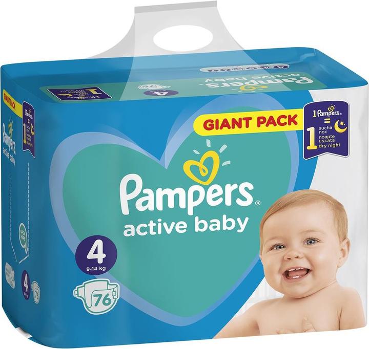Actual product image Pampers Diapers Active Baby (Size XL, Pack, 76 pcs.)