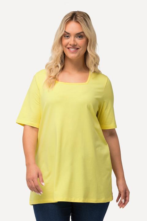 Immagine prodotto Ulla Popken T-shirt dal taglio svasato con scollo rettangolare e mezze maniche (54)