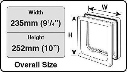 Image du produit Cat Mate Rabat de chat à verrouillage 4 voies, XL, marron (Chatière magnétique)