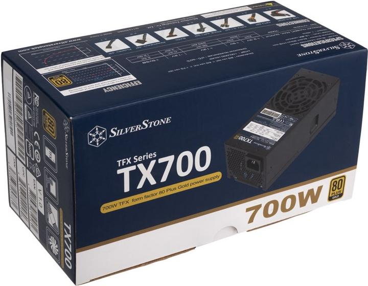 Actual product image Silverstone SST-TX700-G TFX Power Supply, 80 PLUS Gold - 700 Watt (700 W)