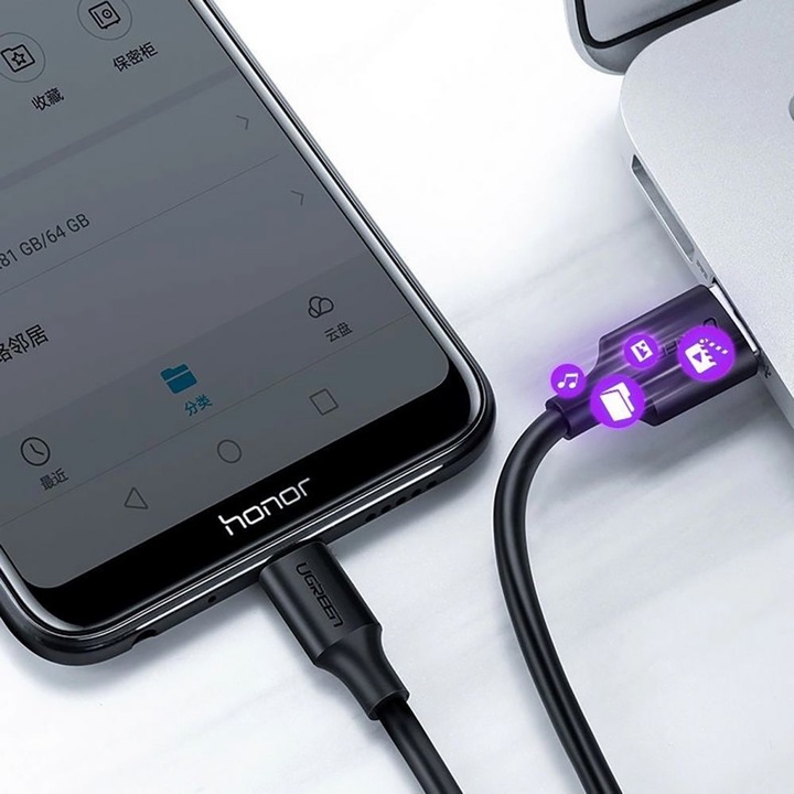 Actual product image Ugreen USB A – USB micro B (0.25 m, USB 3.0)