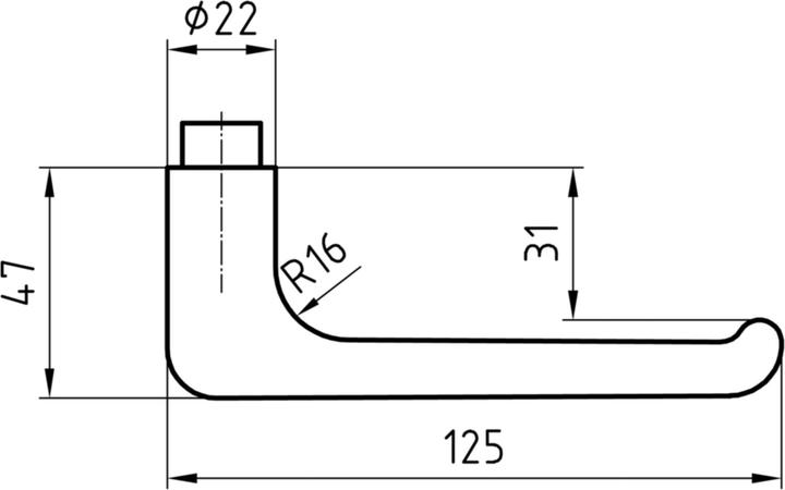 Produktbild Glutz Türdrücker 5056 Berlin (Türgriff)