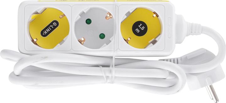 Actual product image Nobrand Q-Link Stekkerdoos 3-Weg Randaarde 1,5mtr (3x, 1.50 m)