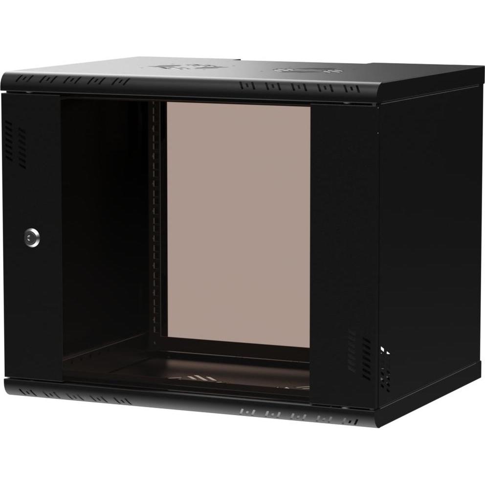 Extralink PREMIUM 9U 600X450 WALL-MOUNTED RACKMOUNT CABINET BLACK (9 HE), Serverschrank, Schwarz