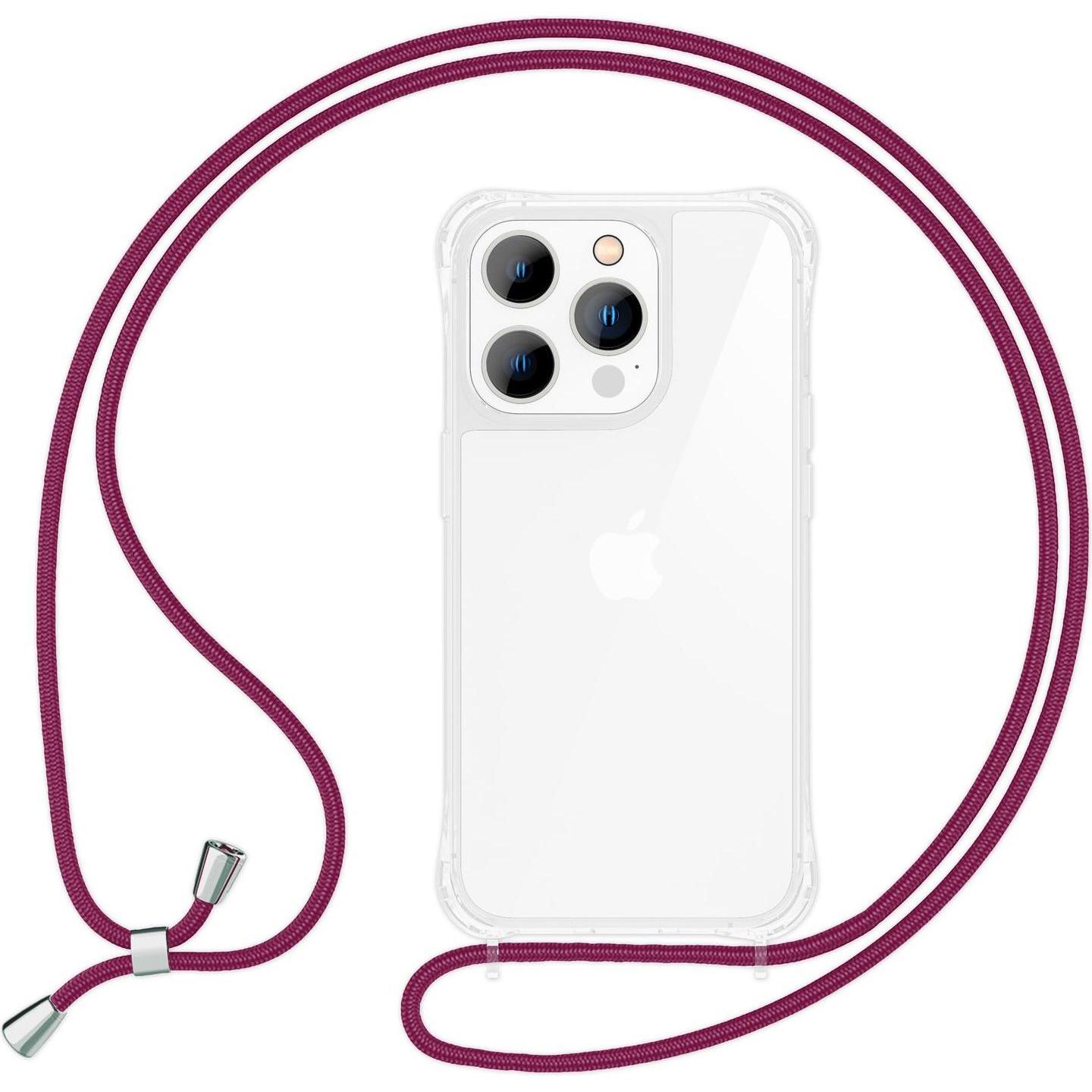 Nalia Hülle mit Kette (Apple iPhone 14 Pro), Smartphone Hülle, Rot