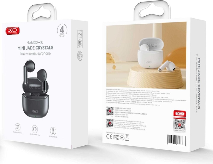 Actual product image xO Bluetooth earphones X33 TWS black (4 h, Wireless)