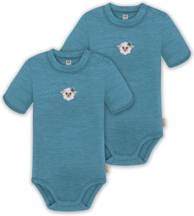 Actual product image Normani Set of 2 baby merino short-sleeved body "Tihoi" - 9309 (68)