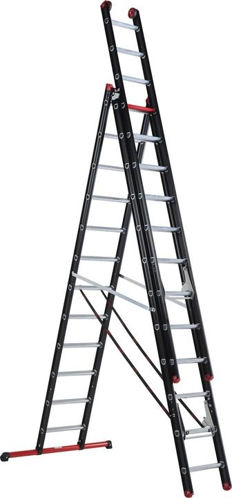 Produktbild kaiserkraft Mehrzweckleiter, Alu beschichtet (Mehrzweckleiter, 197 cm)
