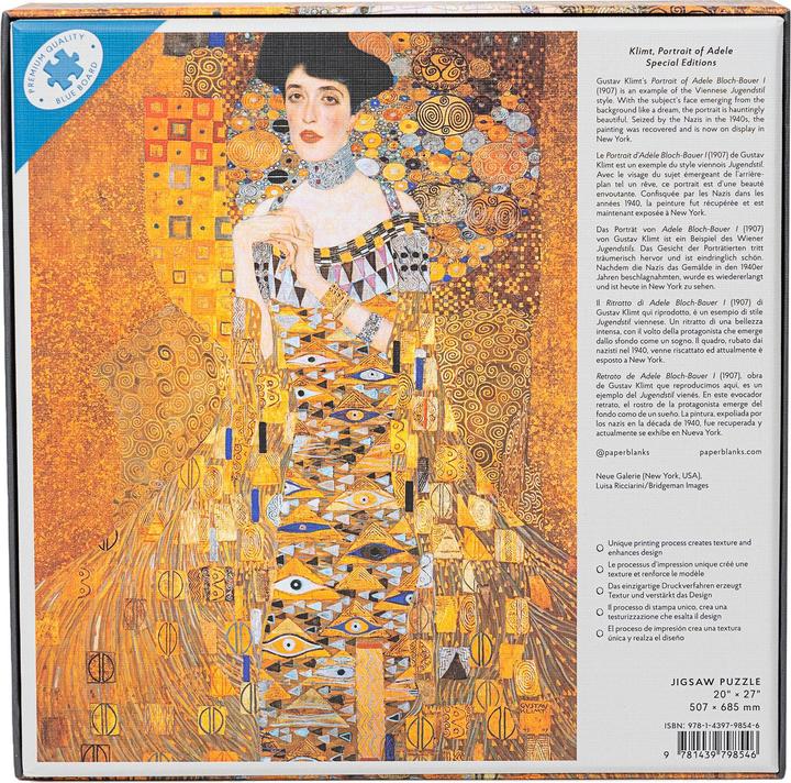 Produktbild Paperblanks Puzzle 1'000 Teile Klimt Porträt von Adele (1000 Teile)