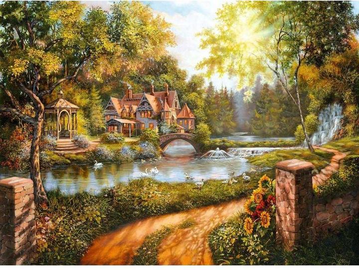 Produktbild Ravensburger Cottage am Fluss (500 Teile)