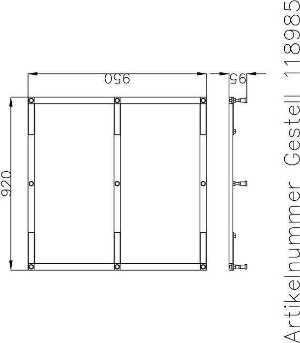 Image du produit Hoesch Châssis Muna f DW 1000x1000mm