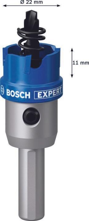 Productafbeelding Bosch Professional Zubehör Blau Zubehör 2608901405 Präzision für Bleche Hartmetall 22 mm (22 mm)