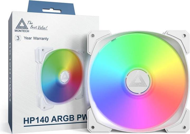 Produktbild Montech HP140 ARGB PWM White (140 mm, 1 x)