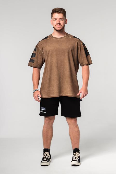 Immagine prodotto Nebbia Washed-off Oversized T-Shirt Lifting Club 368 - light brown (M)