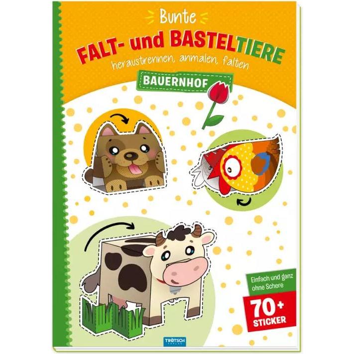 Trötsch Falt und Basteltiere Bauernhof Softcover mehrfarbig