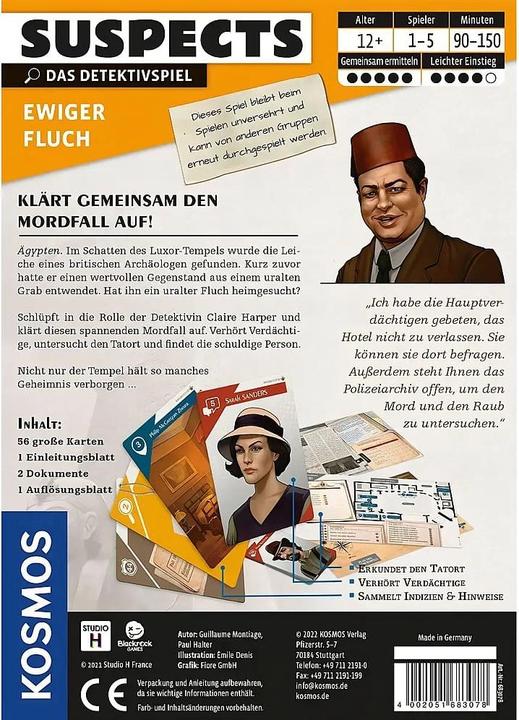 Actual product image Kosmos Suspects - Eternal Curse (German, 1 - 5 Players)
