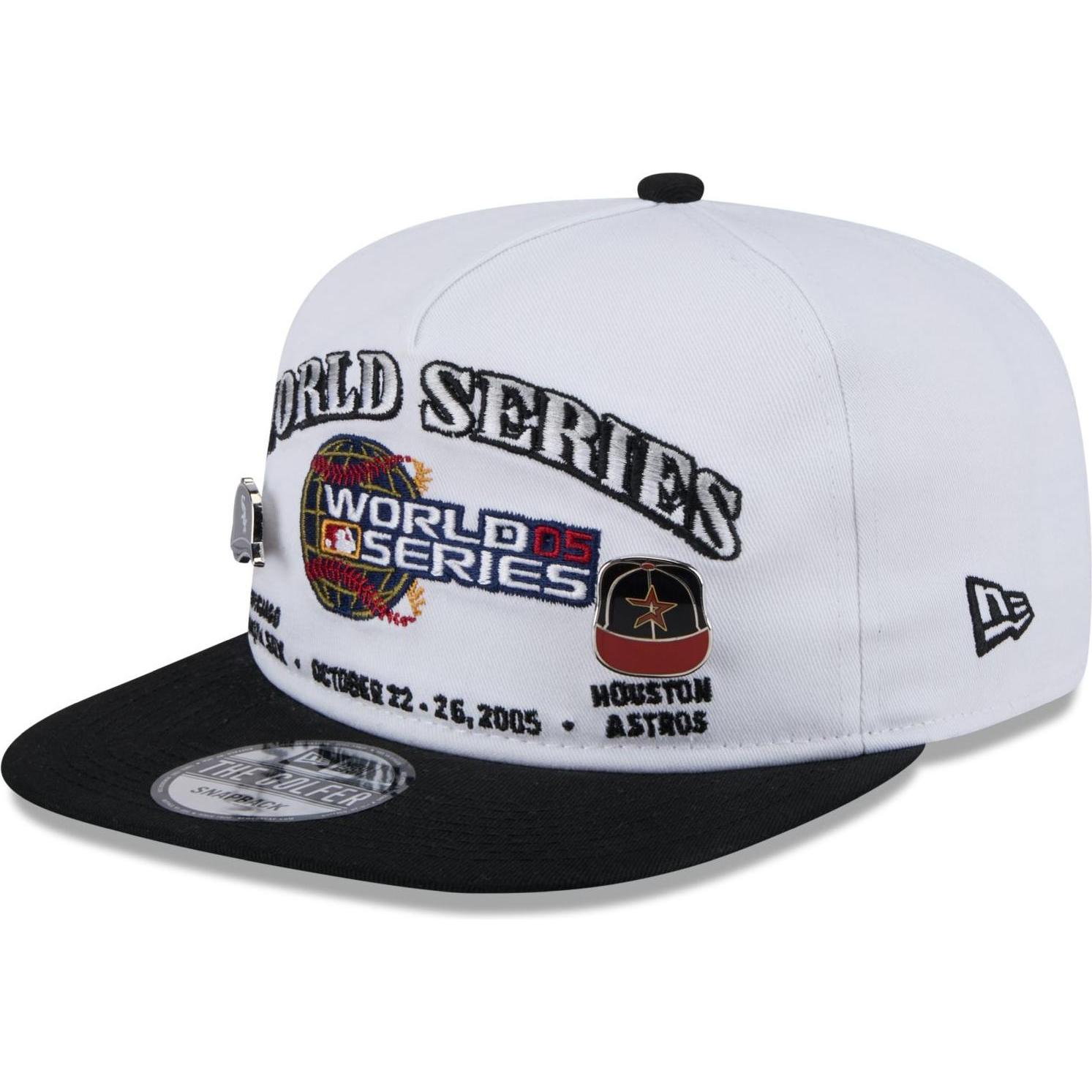 New Era, Herren, Cap, Golfer Cap - World Series 2005 Pin White Sox Astros, Weiss, (One Size)