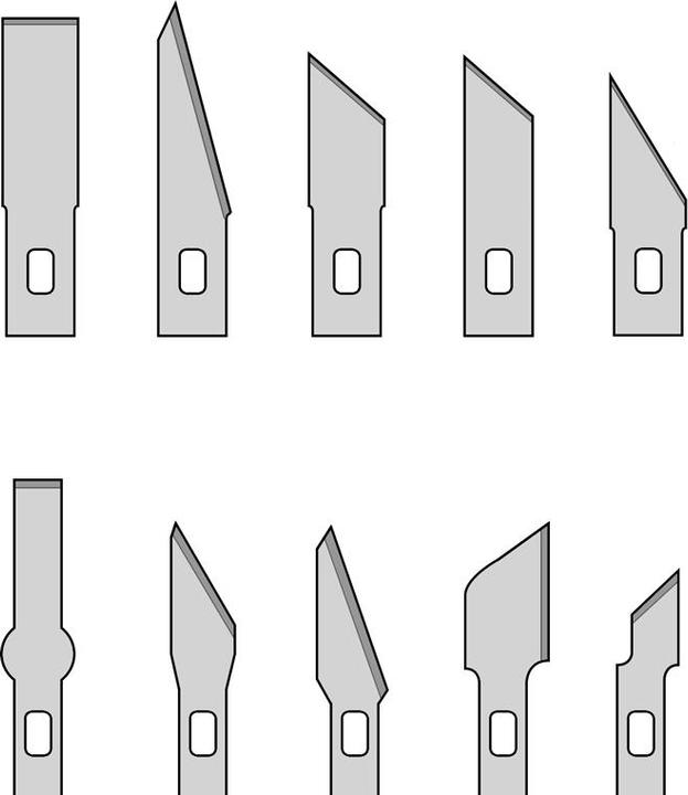 Actual product image Donau 10 Klingen Für Designermesser (Replacement blade)