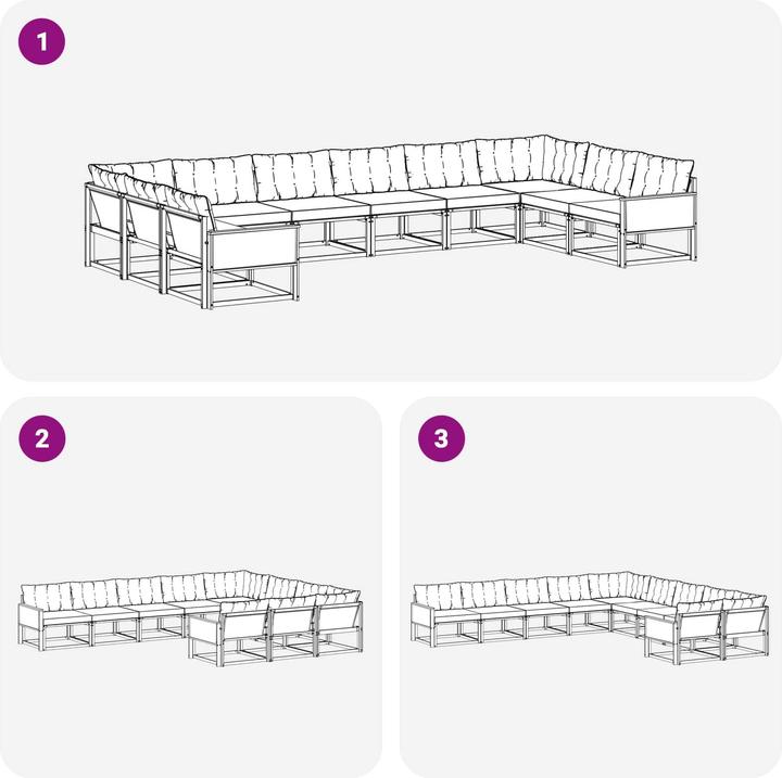 Produktbild vidaXL Outdoor-Sofa