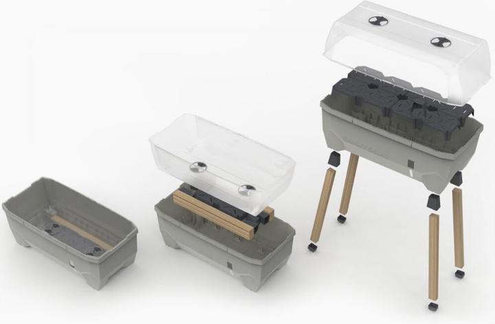 Actual product image Gusta Garden Raised Bed SAMMY SALAD Starter Set, Light Gray