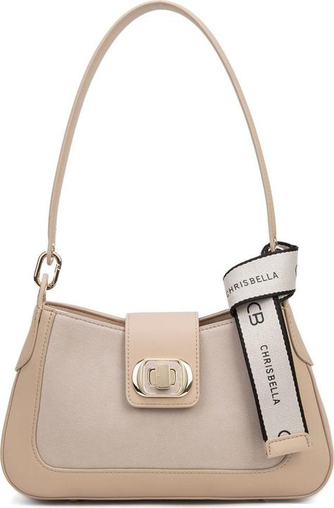 Actual product image Chrisbella Damen Schultertasche - Modell Aurelia Lux - 100% Polyurethan - 29.0 X 8.0 X 17.0 Cm
