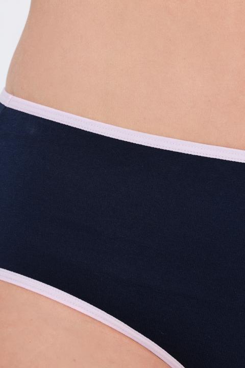Image du produit Ulla Popken Culottes midi, liseré de couleur - lot de 5 (46, 48, Pack de 5)