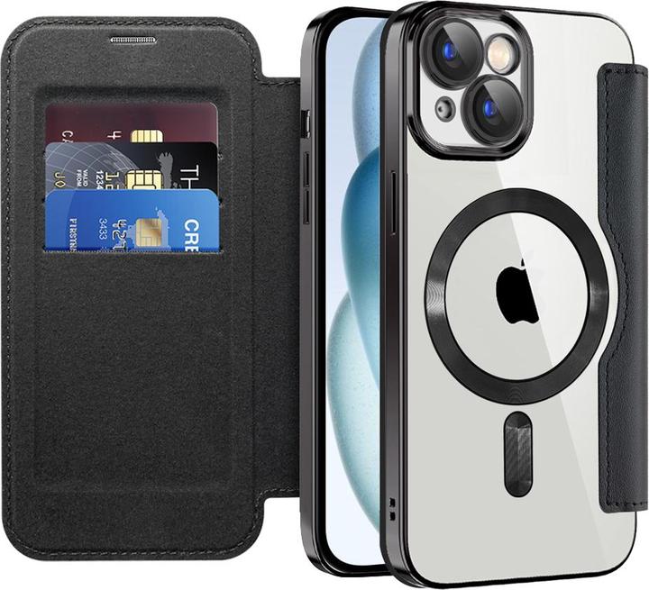 Produktbild Techsuit - SmartMag Book Case - iPhone 15 - Black (Apple iPhone 15)