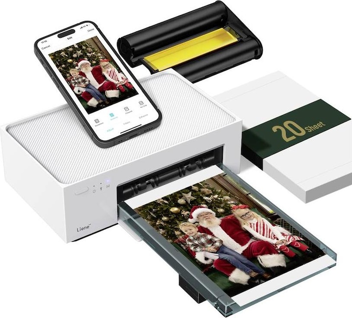 Actual product image Liene Amber M200 photo printer Print resolution: 300 x 300 dpi Paper size (max.): 100 x 148mm (Colour)