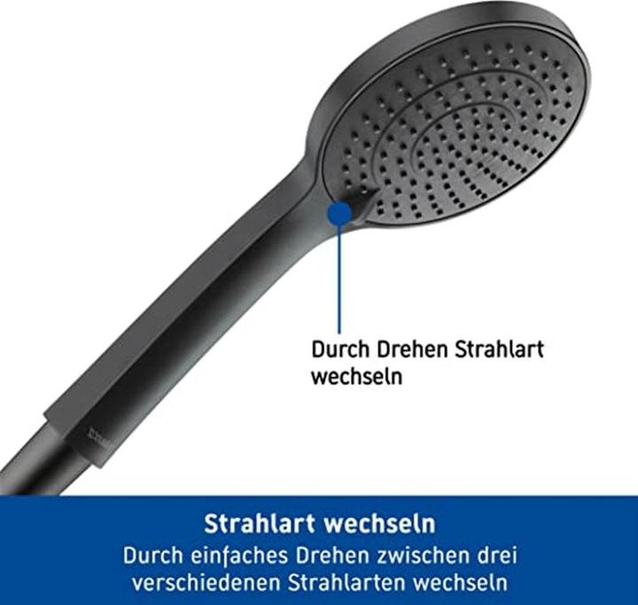 Image du produit Duravit Set de douche noir mat (3 Types de jets, 14 l/min)