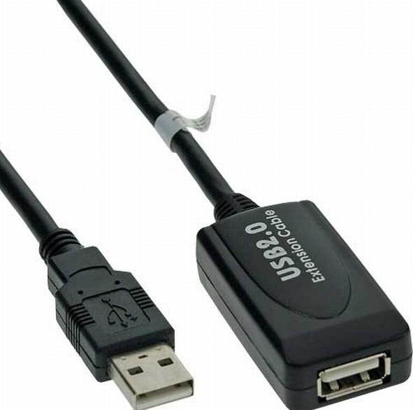 Produktbild Hapena USBVerlängerung 10m USB2AAVA10 USB 2.0,AStecker auf AKupplung,aktiv (10 m, USB 2.0)