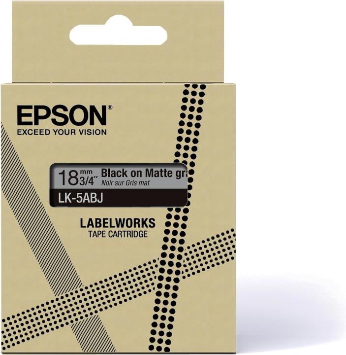 Produktbild Epson Matte L Gray/Black 18mm LK-5ABJ (1.80 cm, Grau)