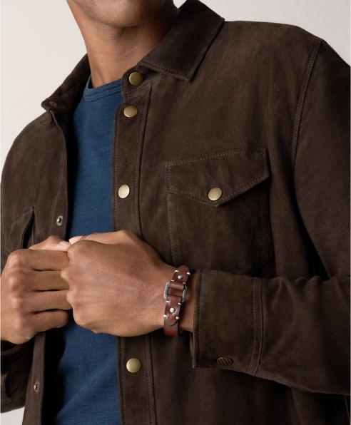 Produktbild Fossil Machine Armband (25 cm, Edelstahl, Leder)