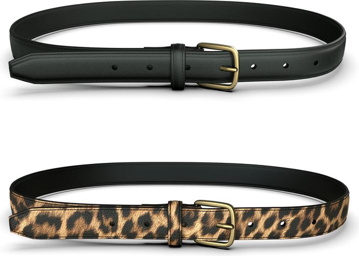 Actual product image Pieces Pcoline 2-Pack Jeans Belt Noos (80)