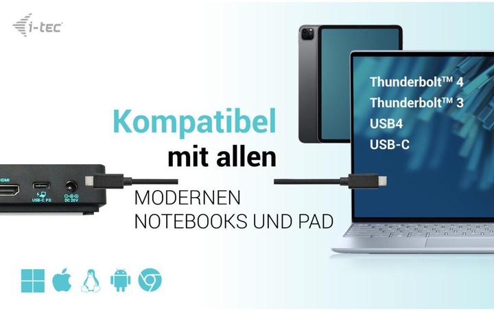 Produktbild i-tec USB-C Triple 4K Display Docking Station (USB-C, 8 Ports)