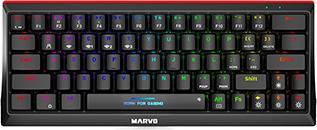 Marvo HECATE 61WR Tastatur Tri-mode US, schwarz mechanische (US, Wireless)