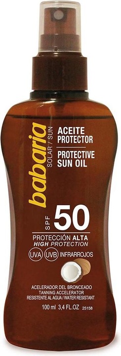 Babaria Aceite Protector Coco Spf50 Proteccion Muy Alta 200ml (Huile solaire, SPF 50, 200 ml)