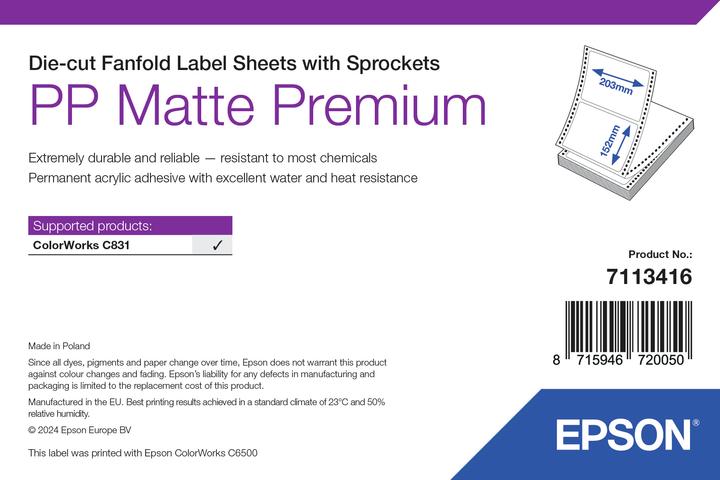 Produktbild Epson Pp Matte Label Prem Die-Cut (203 mm)