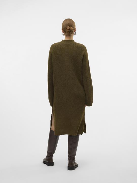 Produktbild Mamalicious Normal geschnitten Rundhals Gerippte Ärmelbündchen Weite Ärmel Midikleid Strickkleid (L)